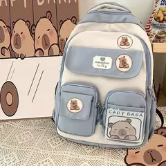 Grande Capacidade Capybara Schoolbag, alça ajustável, mochila versátil, saco de computador impermeável, estudante bonito - comprar online