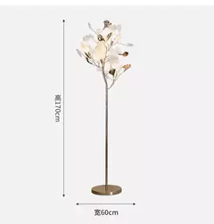 Ginkgo Leaf Lâmpada de assoalho decorativa para sala de estar, lâmpada vertical nórdica, lâmpada de cabeceira simples, personalidade criativa, moderna - loja online