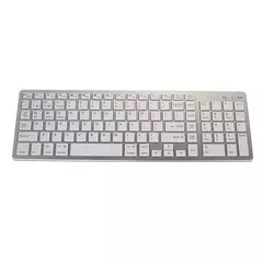 Teclado sem fio ultra magro de bluetooth compatível para mac os/ios/ipad os teclado recarregável para macbook