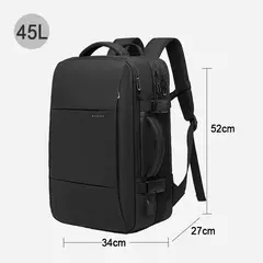 BANGE-Men's Waterproof Expansível Laptop Mochila, Grande Capacidade, Caminhadas Saco De Viagem, Mochilas Masculinas, 17,3";;VERDADEIRO;;"Blue 37L - comprar online