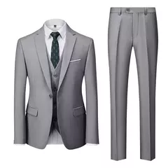 Conjunto de terno casual masculino de negócios, jaqueta masculina, blazers, calças, calças, colete, colete, moda, 2023