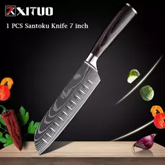 XITUO-Laser Damasco Padrão Facas de Cozinha Set, Faca Chef, Ultra-Sharp, Santoku, Cutelo, Corte, Utilidade, Fruta, 1-10pcs - Wolf Magazine