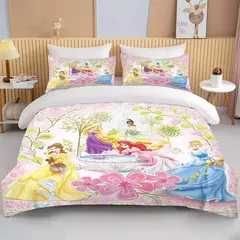 Disney Princesa Snow White Bedding Set, Cinderela Ella Bed Cover,Ariel e Aurora Bed Cover,3D Rapunzel Bedding Set para Crianças - Wolf Magazine