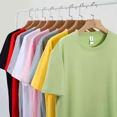 Camiseta de manga curta feminina, 100% algodão, monocromática, branca, preta, solta, com o pescoço, casual, moda feminina, tops verão