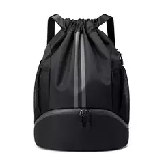 Saco de cordão para homens e mulheres, mochila esportiva ao ar livre, saco de grande capacidade para futebol e basquete, bolso à prova de umidade - comprar online