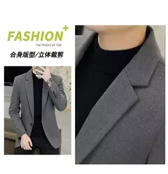 Blazer de Negócios Monocromático, Boutique Fashion Gentleman, Estilo Britânico, Casual Tudo Elegante, Negócios Confortáveis, Carreira Magra, Boutique