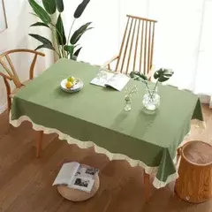 Toalha de mesa de algodão, Toalha de mesa branca lavável para festa de casamento Decoração de banquete de jantar