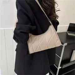 Bolsa de ombro PU com alça pequena para mulheres, bolsas crossbody pretas, bolsa de embreagem, moda moda na internet