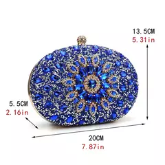 Sacos De Noite De Strass Flor, Embreagem De Baile De Metal, Embreagem De Diamantes Com Corrente, Bolsas De Ombro Para Casamento, Bolsa Feminina na internet