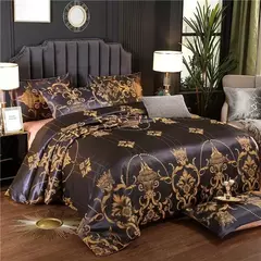 High End Jacquard Bedding Set, Luxo, Europeu, Conjuntos de cama de casamento, Rainha, American Satin, Double Duvet Cover, - Wolf Magazine