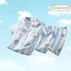 Conjunto de Pijamas Anime infantil, Roupa das Meninas, Roupa Confortável, Homewear das Meninas, Minha Melody, Sanrio, Pochacco, Cinnamoroll, Kuromi na internet