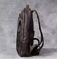 Mochila de couro genuíno para homens, cavalo louco vintage mochila para laptop grande mochila diária mochila de viagem mochila para caminhadas - loja online