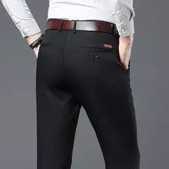 Calça justa reta masculina, calça casual de negócios, terno elástico, marca chique, primavera, outono, moda masculina, 6 cores, 2023 na internet