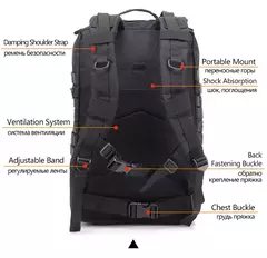 Mochila de viagem tática impermeável para homens, mochilas de grande capacidade, esportes ao ar livre, bolsas multifuncionais 50L, 35L, 25L - comprar online