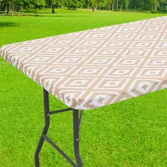 Olanly Retângulo Toalha De Mesa De Vinil, Elástica Cabido Toalha De Mesa, Capas De Plástico Impermeável, Dobre Mesas, Piquenique, Camping, Ao Ar Livre