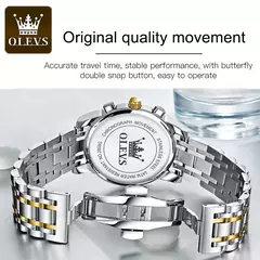 OLEVS-Relógio de pulso masculino, relógio de quartzo impermeável, cronógrafo de luxo, luminoso, negócio, marca superior, moda - Wolf Magazine