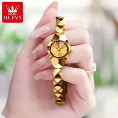 OLEVS Relógio Quartz para Mulheres, Espelho Rhombic, Relógio de Pulso Feminino Impermeável, Tungsten Steel Strap, Luxo, Original, 7007 - Wolf Magazine