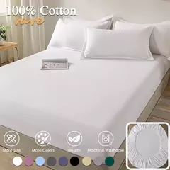 100% algodão cabido folha com faixas elásticas antiderrapante ajustável colchão cobre para único cama king queen duplo, 140/160/200cm