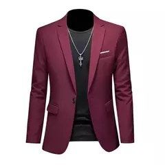 Blazer casual de negócios masculino, vestido de casamento noivo, tops de terno boutique, casaco monocromático, marca de alta qualidade, moda - comprar online