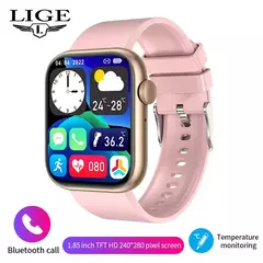 LIGE-Relógio inteligente para homens e mulheres, carregamento sem fio Smartwatch, chamadas Bluetooth, pulseira de fitness, relógio personalizado, novo, 2022 - Wolf Magazine