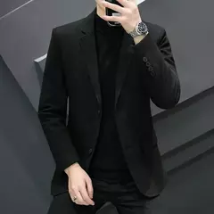 Jaqueta britânica de terno fino masculina, blazer de alta qualidade, tendência simples de moda empresarial, melhor homem cavalheiro na internet