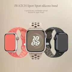 Correia Desportiva Respirável para Apple Watch, Band, Correa, iWatch Series 8, SE, 7, 6, 5, 9 Ultra, 44mm, 49mm, 45mm, 40mm, 41 milímetros, 38 milímetros, 42 milímetros na internet