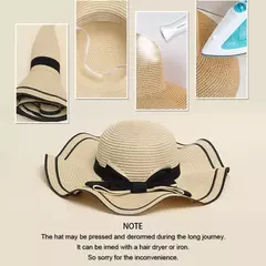 Chapéus De Verão Para As Mulheres Chapéu De Sol Praia Moda Feminina Flat Bowknot Panama Lady Casual Chapéus De Sol Para As Mulheres Chapéu De Palha - loja online