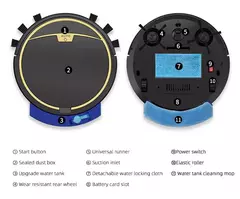 Aspirador Robô Inteligente Sem Fio, Multifuncional, Super Silencioso, Esfregando a Vácuo, Umidificador, Uso Doméstico, Novo - comprar online