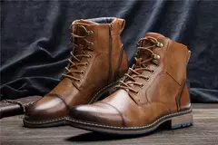 Tamanho 7 ~ 13 Retro Homens Botas 2023 Moda Confortável Primavera Botas De Cour na internet