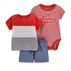 Conjunto de roupas de algodão do bebê recém-nascido, dinossauro bonito dos desenhos animados, manga curta, shorts, macacão, roupas infantis, 6-24m, verão