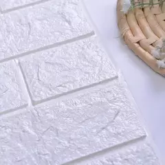 3D Simples Tijolo Padrão Adesivos de Parede, Espessado, À Prova de Som, Impermeável, À Prova de Umidade, DIY, 15Pcs, 20Pcs, 40Pcs na internet