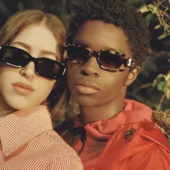 Luxo Design Square Sunglasses para homens e mulheres, pequeno retângulo Street Sun Glasses, Vintage condução personalizado Shades, moda - Wolf Magazine