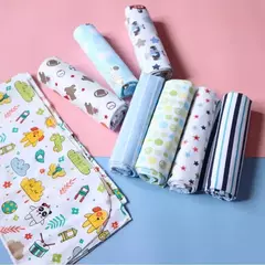 Swaddles Flanela de Algodão para Bebés, Envoltório Macio, Meninas, Rapazes, Supersoft, Lençol para Receber, 100% Algodão, Conjunto 4 peças