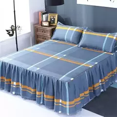 Conjunto de lençóis antiderrapantes macios, colcha de flores, lençol para rei e rainha, capa de cama doméstica, 1.5m 1.8m e 2m, 3PCs por conjunto - Wolf Magazine