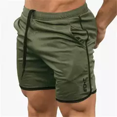 Calções de malha respirável para homens, calções masculinos de treino de ginástica, roupa esportiva de secagem rápida, calça curta basculante, verão - loja online