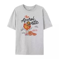 Camiseta gráfica retrô Aperol Spritz feminino, camiseta fofa de bebida alcoólica, camiseta estampada de algodão solto, top unissex vintage, presente - loja online