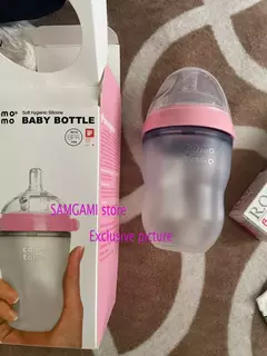 Garrafa de silicone para crianças, BPA Free Feeding Bottle para crianças, Verde e rosa, 5 oz e 8 oz, 2 pacotes na internet