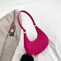 Imagem do Retro Pure Felt Handbag para mulheres, bolsa de axilas, bolsa de ombro, cor sólida, bolinhos, design simples, moda lazer