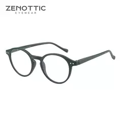 Zenottic 2024 retro óculos de leitura anti luz azul bloqueando leitores moda leve óculos feminino masculino dioptria 0 a 4.0 - comprar online