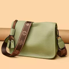 Sacola de couro genuíno para mulheres, alta qualidade, luxo, couro macio, ombro, sacos crossbody para senhoras, saco mensageiro feminino, moda, 2024 - comprar online