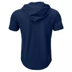 Esportes Fitness masculino com capuz camiseta de manga curta, blazer de verão, camisa americana Henry, comércio exterior - Wolf Magazine