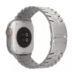 Pulseira de aço inoxidável cor titânio para Apple Watch, pulseira de metal para iWatch 9, 8, 7, 6, SE 5, banda ultra 2, 49mm, 45mm, 44mm, 42mm - loja online