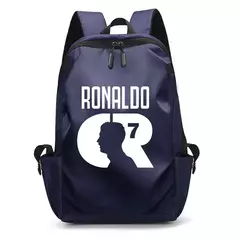 Imagem do Mochila portátil impermeável para homens, mochila impressa super estrela do futebol, sacos de livros escolares universitários, menino e menina, CR7