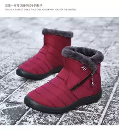 Mulheres Botas Watarproof Ankle Boots Para As Mulheres Sapatos de Inverno Manter Botas de Neve Quente Feminino Zipper Botines Botas Inverno Mujer na internet