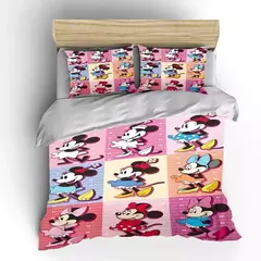 Mickey e Minnie Conjunto de cama para crianças, Fluffy Cartoon Comforter Cover, US Twin Bedclothes, Queen Size, macio, bebê, 3pcs - Wolf Magazine