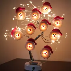 Snowman LED Garland String Light, Feliz Natal Decorações para Casa, Xmas Tree Ornament, Presentes de Ano Novo, 2024 na internet