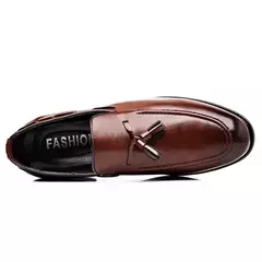 Sapato de couro masculino estilo designer, sapatos casuais de negócios, sapatos de festa de casamento, plus size, novo em folha - loja online