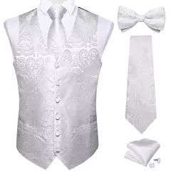 Festa de casamento ouro colete paisley floral jacquard colete masculino 4 pçs colete gravata lenço anel hanky abotoaduras conjunto dibangu na internet