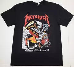 Camiseta de algodão Monsters of Rock Tour masculina, blusa de manga curta, camiseta clássica, marca de luxo, moda streetwear casual, tamanho grande - comprar online