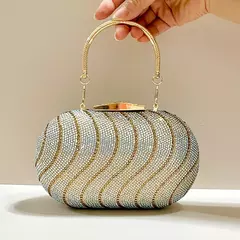 Bolsa de mão feminina, bolsa de jantar completa com diamante para senhora, pequena festa noturna, bolsa de embreagem para casamento, tendência da moda